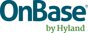 OnBase logo, a process management solution